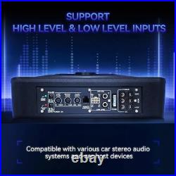 1000W LED Car Subwoofer Under-Seat Sub Woofer Speaker Stereo Slim Amplifier