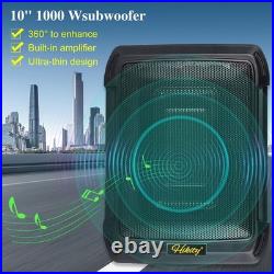 1000 Watts 12INCH Slim Compact Active Car Underseat Subwoofer Sub Active Powered