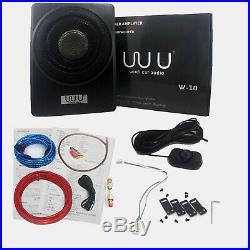10'' 12V 600W Black Ultra Thin Under Seat Car Active Subwoofer Speaker Amplifier