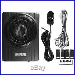 10'' 12V 600W Black Ultra Thin Under Seat Car Active Subwoofer Speaker Amplifier