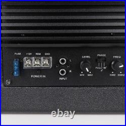 10'' 4200W Active Car Bass Box Audio Trunk Box Subwoofer Sub Speaker Amplifier