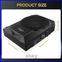 10'' 600W Active Underseat Car Bass Box Audio Subwoofer Speaker Amplifier 12V