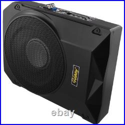 10'' 600W Active Underseat Car Bass Box Audio Subwoofer Speaker Amplifier 12V