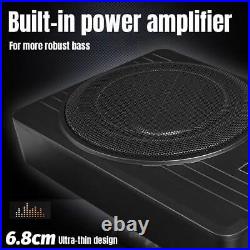 10'' 600W Car Subwoofer Active Underseat Bass Box Audio Sub Speaker Amplifier UK