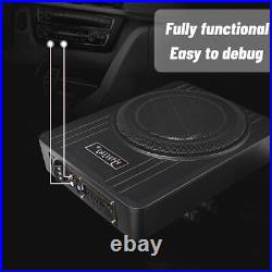 10'' 600W Car Subwoofer Active Underseat Bass Box Audio Sub Speaker Amplifier UK