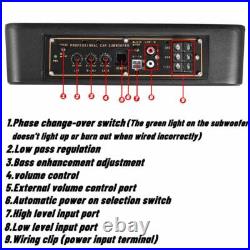 10'' 800W Active Underseat Car Bass Box Audio Subwoofer Sub Speaker Amplifier UK 10'' 800W Active Underseat Car Bass Box Audio Subwoofer Sub Speaker Amplifier UK