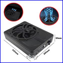 10'' 800W LED Car Subwoofer Under-Seat Sub Woofer Speaker Stereo Slim Amplifier