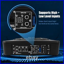 10'' 800W LED Car Subwoofer Under-Seat Sub Woofer Speaker Stereo Slim Amplifier