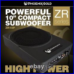 10 Active Underseat Subwoofer 400 Watts Phoenix Gold Zr10p Bass Car Audio Sub