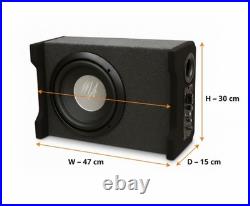 10 Powered Car Subwoofer Box 1300W Ported Enclosure Compact Bass Speaker