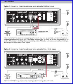10 Underseat Compact Subwoofer Helix U8a 360 Watts Bass Car Audio Premium