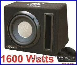 10 inch Active bass amplified active subwoofer box 1600 watts FOR Car, Van, truck