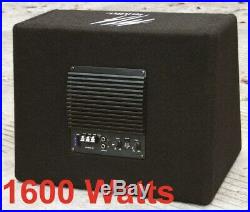 10 inch Active bass subwoofer box 1600 watts Extreme Bass + cables