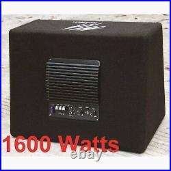 10 inch Active bass subwoofer box 1600 watts Extreme Bass + cables + converter