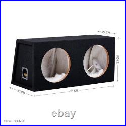 10 inch MDF Double / Twin Black Sealed Sub Subwoofer Empty Enclosure Bass Box