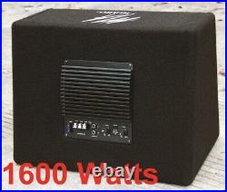 10inch Active Amplified subwoofer Bass box 1600watts Easy install Fits Any car