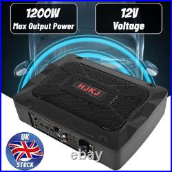 11.7'' / 1200W / 12V LED Car Subwoofer Under-Seat Stereo Speaker Slim Amplifier