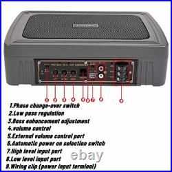 1200W 68 Car Subwoofer Under-Seat Sub Woofer Speaker Stereo Slim Amplifier UK