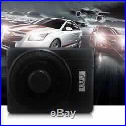 12V 600W 10'' Ultra-Thin Active Car Under-Seat Subwoofer Sub Box Speaker Amp Mo
