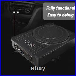 12V 600W Car Subwoofer Active Underseat Bass Box Audio Sub Speaker Amplifier 10
