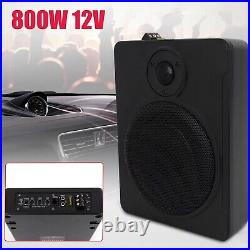 12V 8 Car Subwoofer 800W Active Underseat Bass Box Audio Sub Speaker Amplifier