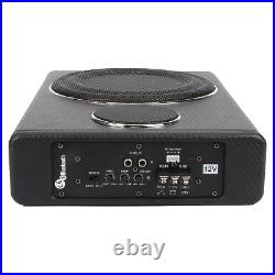 12V 8 Car Subwoofer 800W Active Underseat Bass Box Audio Sub Speaker Amplifier