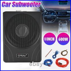 12V Car Subwoofer Active Underseat Bass Box Audio Sub Speaker Amplifier 10 600W