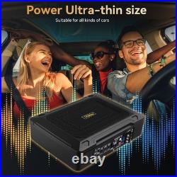 12x8 1000W Car Subwoofer Active Underseat Bass Box Audio Sub Speaker Amplifier