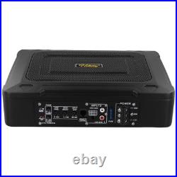 12x8 1000W Car Subwoofer Active Underseat Bass Box Audio Sub Speaker Amplifier