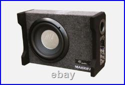 1300W 10 Inch Powered Subwoofer Enclosure Box Compact Car Audio Bass System