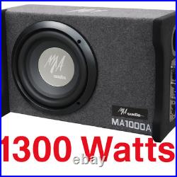 1300W Car Subwoofer 10 Powered Ported Enclosure Box Compact Bass Sub System 1300W Car Subwoofer 10 Powered Ported Enclosure Box Compact Bass Sub System