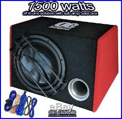 1500 watts Active Amplified Car Audio Bass Box Subwoofer Enclosure Amp deal