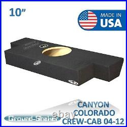 2004-2014 Chevy Colorado Crew-Cab 10 Single Sealed Sub Box Subwoofer Enclosure