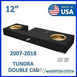 2007-2018 Toyota Tundra Double-Cab 12 Dual Sealed Sub Box Subwoofer Enclosure