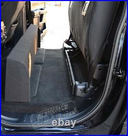 2009-2019 Ford F150 Crew Cab 10 Dual Sub Box Subwoofer Enclosure + 4 Gauge Kit