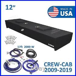 2009-2019 Ford F150 Crew Cab 12 Dual Sub Box Subwoofer Enclosure Speaker Box