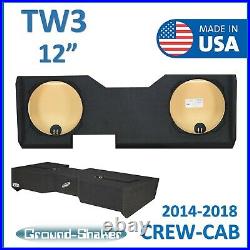 2014-2018 Chevy Silverado Dual Sub Box For JL AUDIO 12 TW3 Subwoofer Enclosure