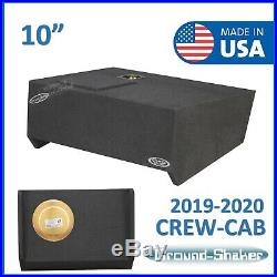 2019-2020 Chevy Silverado Crew Cab Truck Sub Box 10 Single Subwoofer Enclosure