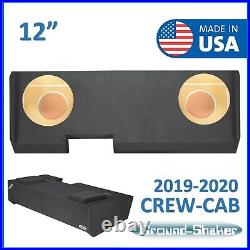 2019-2020 Chevy Silverado Crew Cab Truck Sub Box 12 Dual Subwoofer Enclosure