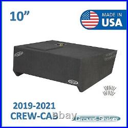 2019-2021 Chevy Silverado Crew Cab Truck Sub Box 10 Single Subwoofer Enclosure