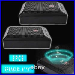 2PCS 1200W 10inch Active Car Bass Box Subwoofer Speaker Amplifier Audio Case UK