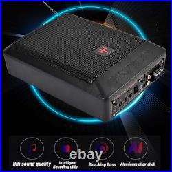 2PCS 1200W 10inch Active Car Bass Box Subwoofer Speaker Amplifier Audio Case UK