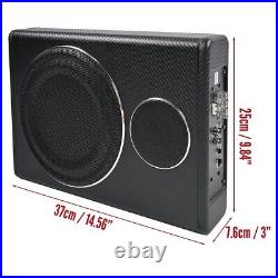 2PCS 800W 8 Car Amplifier Active Subwoofer Audio Slim Under Seat Bass Speaker