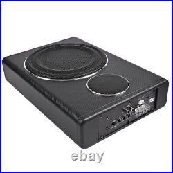 2PCS 800W 8 Car Amplifier Active Subwoofer Audio Slim Under Seat Bass Speaker