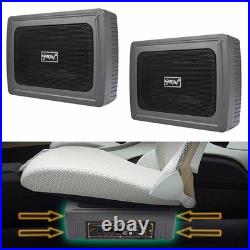 2PCS Active Underseat AUTO Bass Box Audio Subwoofer Sub Speaker Amplifier 1200W