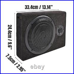 2x 8'' 800W Car Active Subwoofer Under-Seat Amplifier Speaker Audio Sub Woofer F