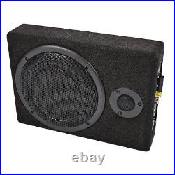 2x 8'' 800W Car Active Subwoofer Under-Seat Amplifier Speaker Audio Sub Woofer F