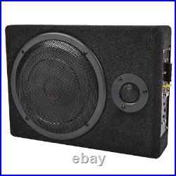 2x 8'' 800W Car Active Subwoofer Under-Seat Amplifier Speaker Audio Sub Woofer F