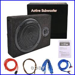 2x 8'' 800W Car Active Subwoofer Under-Seat Amplifier Speaker Audio Sub Woofer F