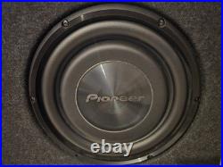 2x Pioneer TS-A2500LS4 10 Single 4 Ohm Shallow Car Subwoofers Bass Sub 1200W